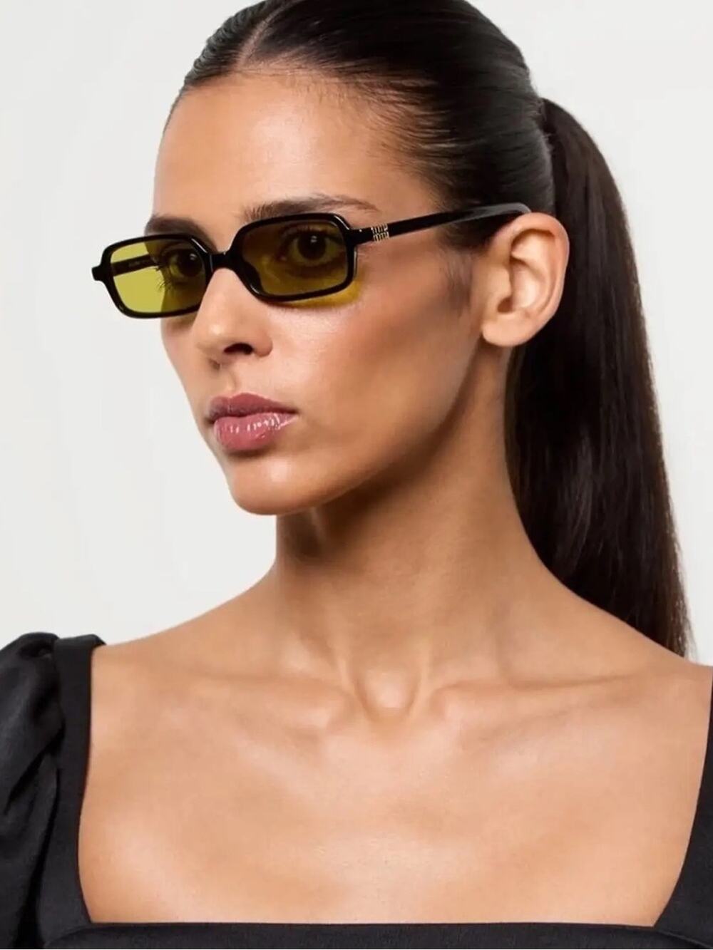 Miu Miu MU11ZSF 16K07O Black Sunglasses New Authentic